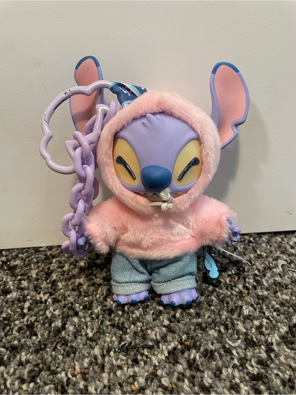 Miniso Stitch Gen Z Street Plush Keychain